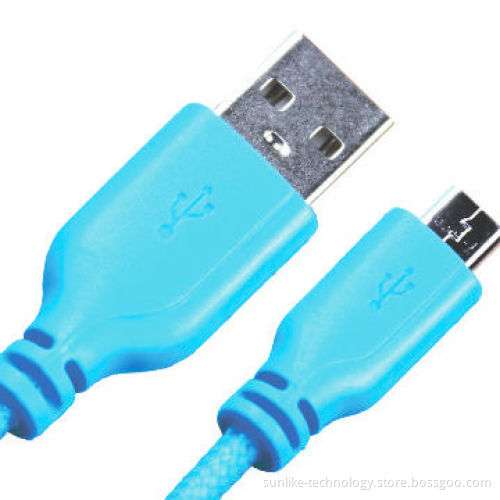 Micro USB Cables for Samsung with Soft Colorful Nylon Jacket, Various Colors Available